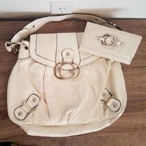 Cream G by Guess Purse and Matching Wallet